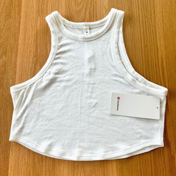 NWT* Lululemon Hold Tight Cropped Tank in White - Women's 12 - Picture 3 of 7